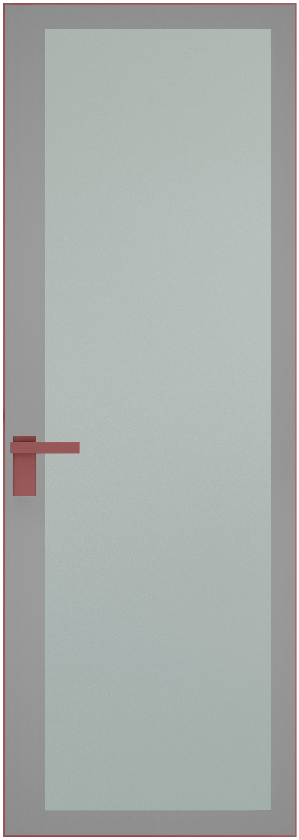Дверь 2 AGK Красный антрацит Мателюкс, серый прокрас 