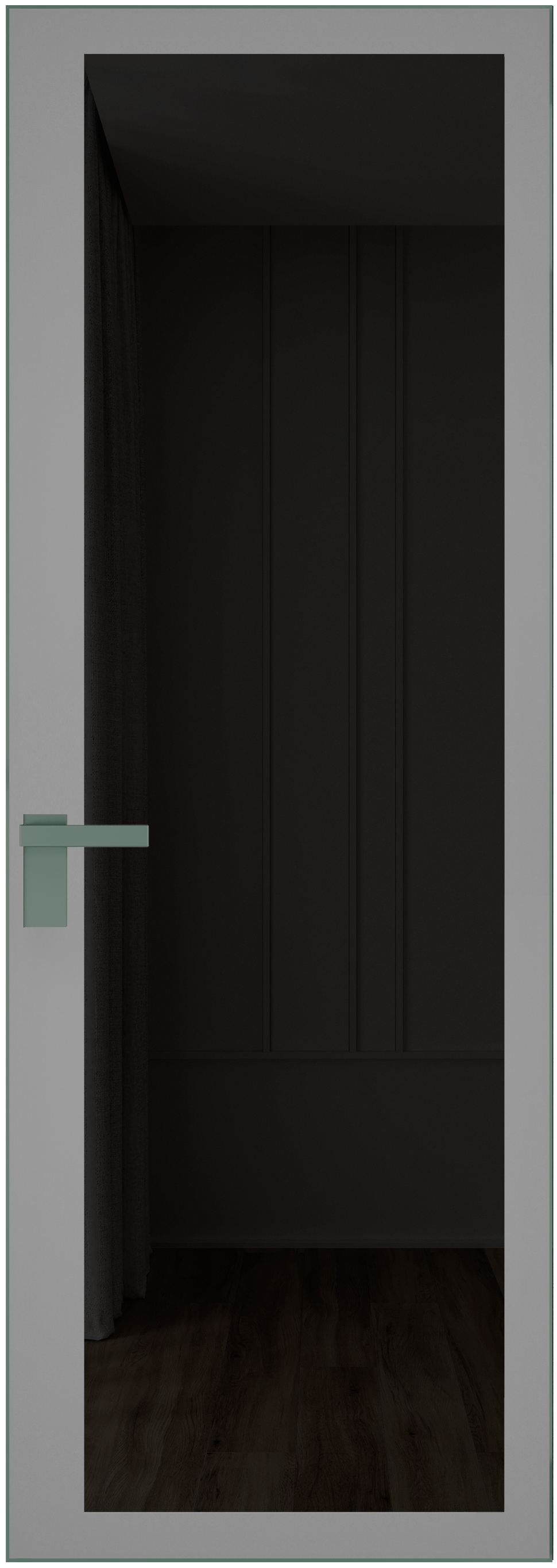 Дверь 2 AGK Зеленый воск Планибель графит, серый прокрас 