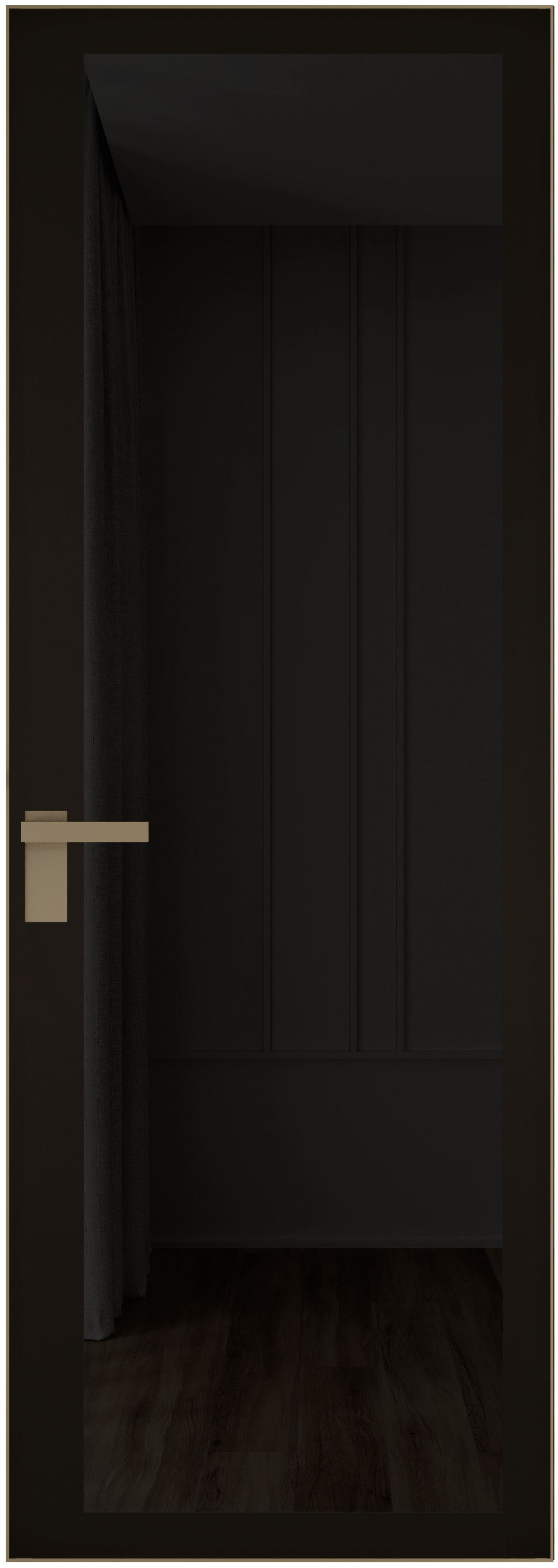 Дверь 2 AGK Шампань Планибель графит, черный прокрас 