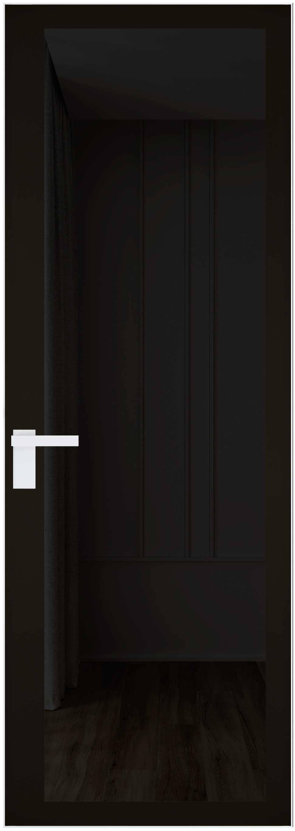Дверь 2 AGK Вайт Планибель графит, черный прокрас 