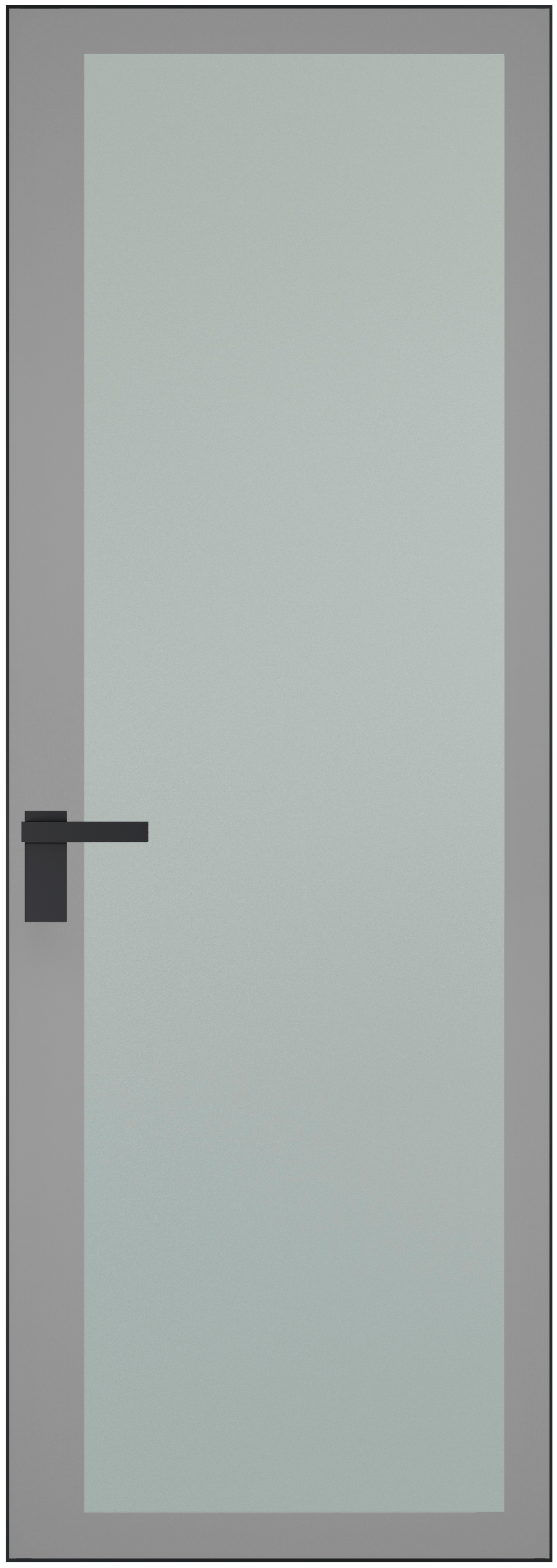Дверь 2 AGK Черный матовый Мателюкс, серый прокрас 