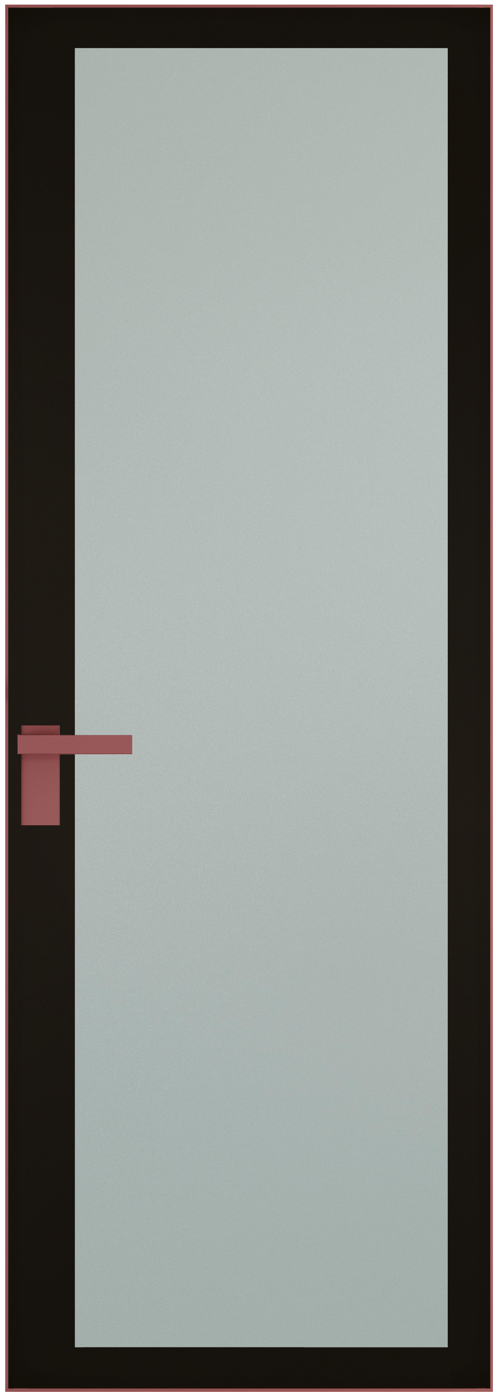 Дверь 2 AGK Красный антрацит Мателюкс, черный прокрас 