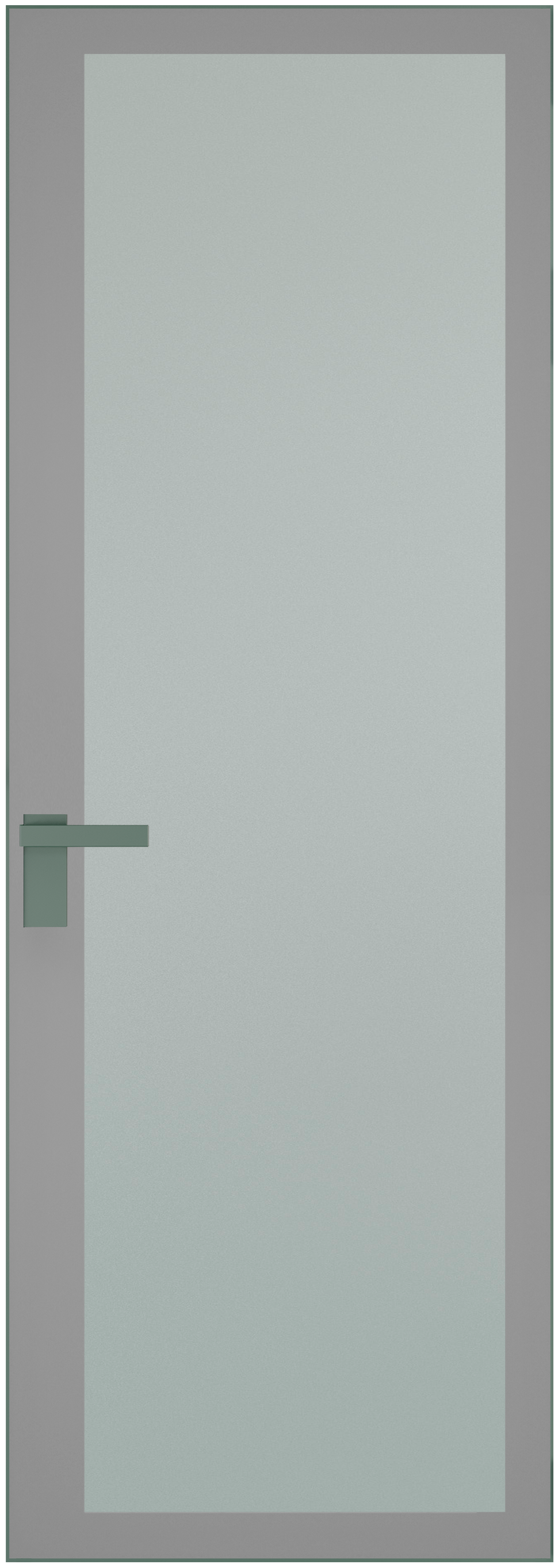 Дверь 2 AGK Зеленый воск Мателюкс, серый прокрас 