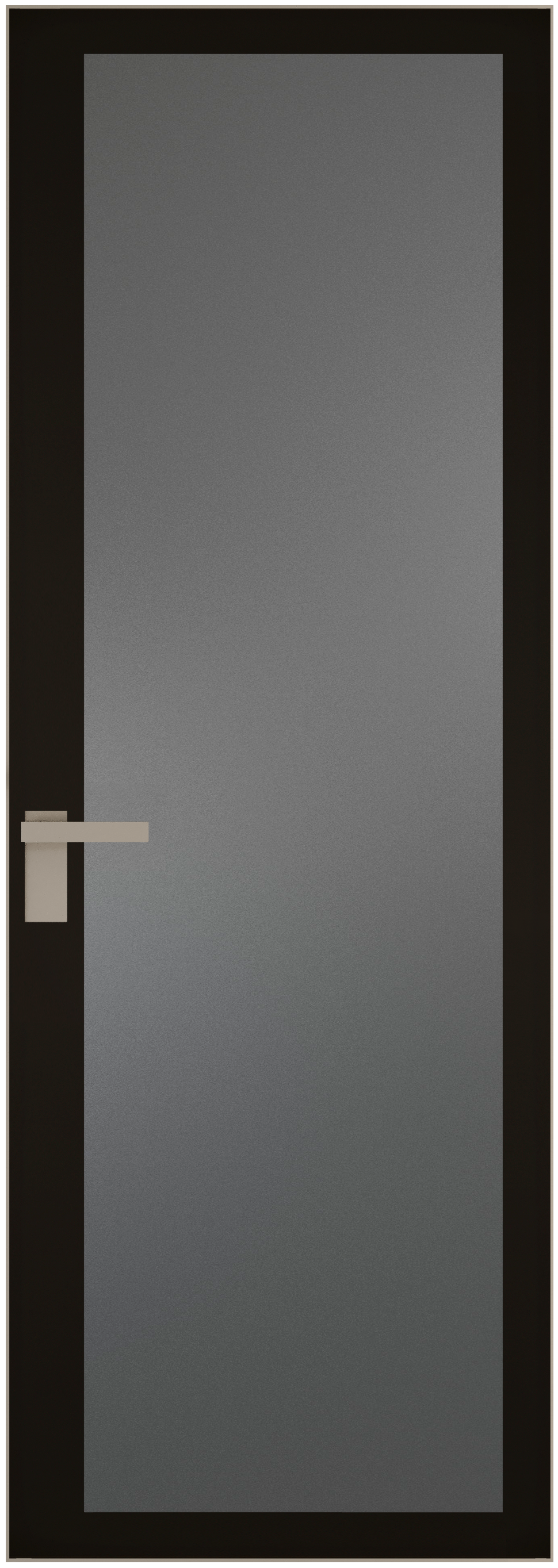 Дверь 2 AGK Никель матовый Мателюкс графит, черный прокрас 