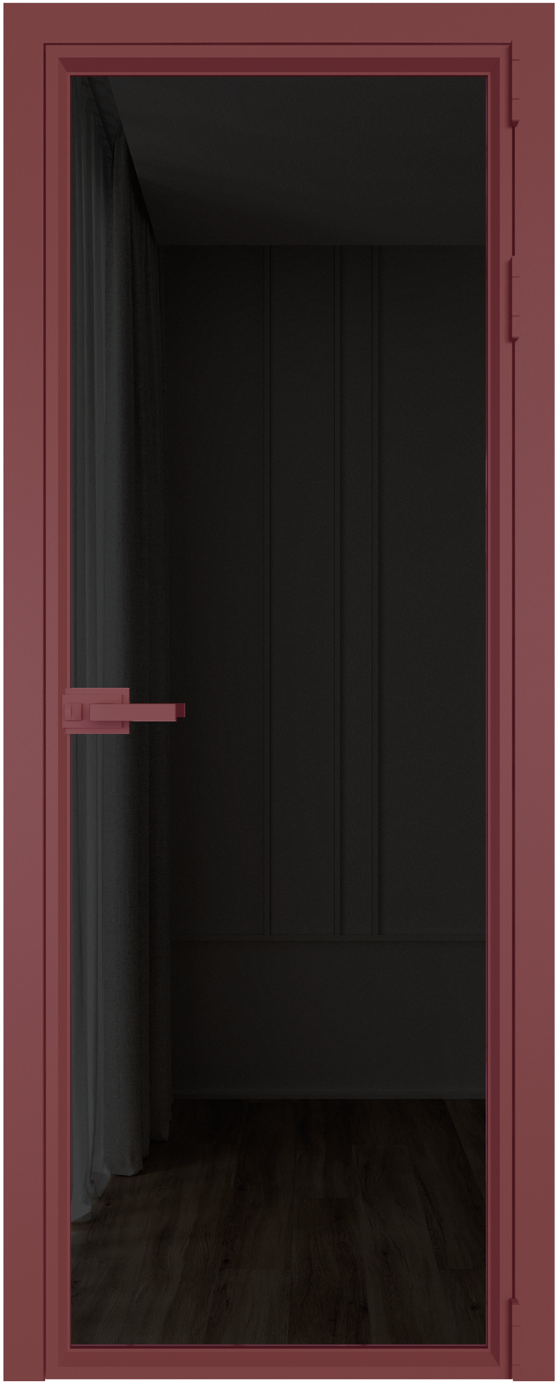 ПРОФИЛЬ ДОРС Дверь 1 AV Красный антрацит Черное тонированное 