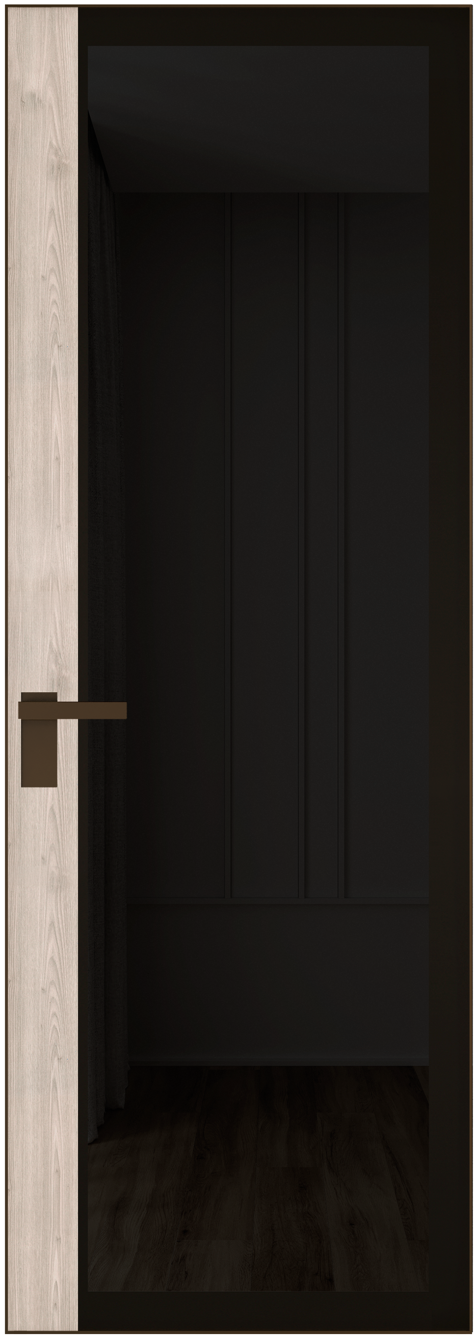 ПРОФИЛЬ ДОРС Дверь 6 AGK Деорэ Планибель графит, черный прокрас 