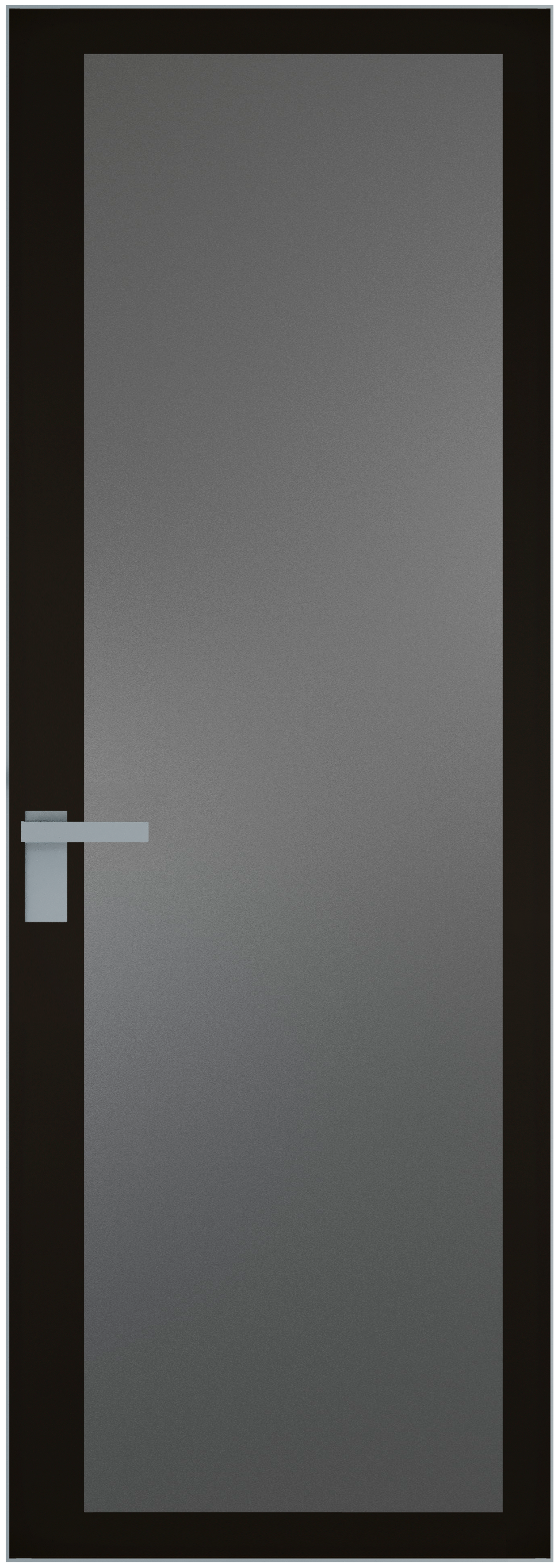 Дверь 2 AGK Серебро Мателюкс графит, черный прокрас 
