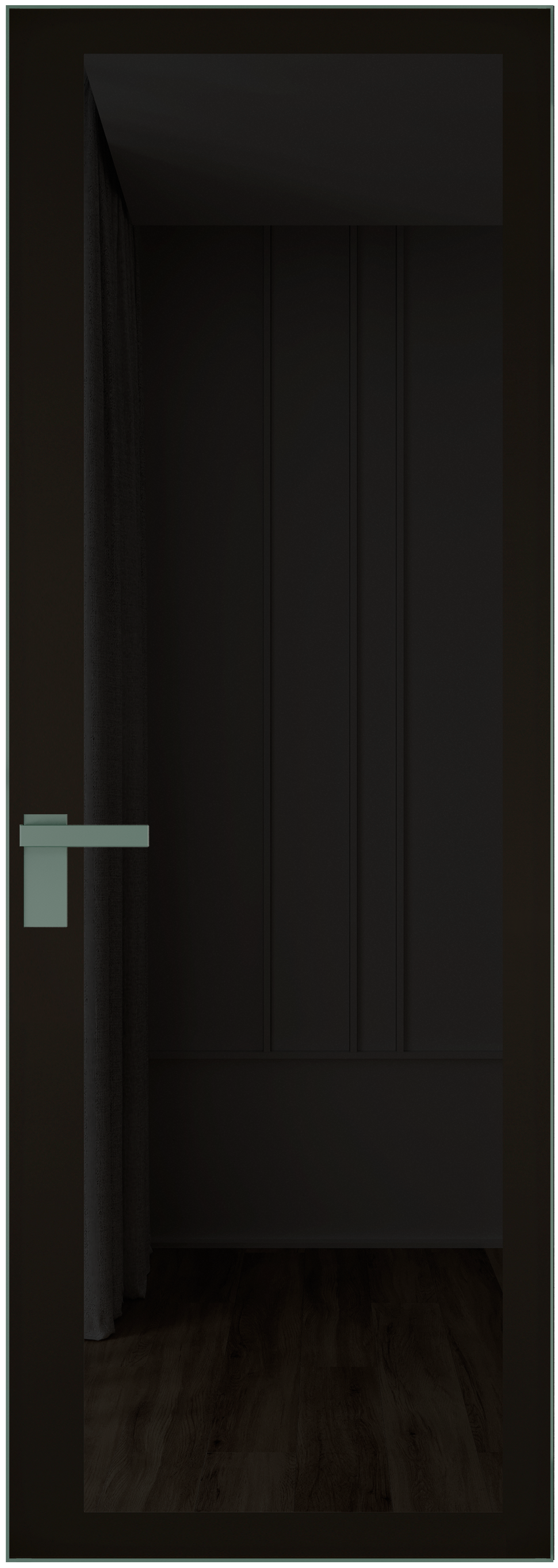 Дверь 2 AGK Зеленый воск Планибель графит, черный прокрас 